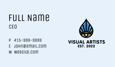 Eye Tarot Tear Drop Business Card Image Preview