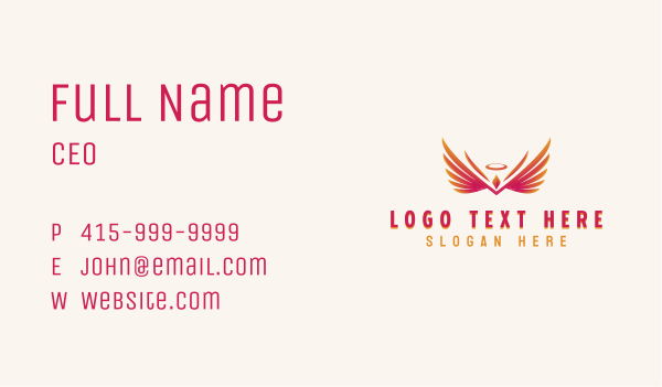 Holy Angelic Wings Business Card Design Image Preview