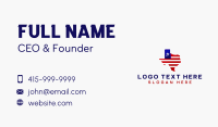Star Texas Map Business Card Design