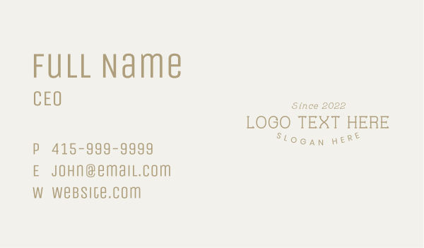 Elegant Business Wordmark Business Card Design Image Preview