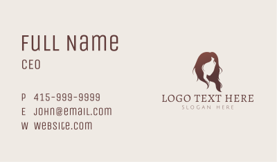Elegant Woman Hair Business Card Image Preview