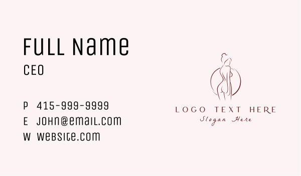 Naked Woman Body Clinic Business Card Design Image Preview