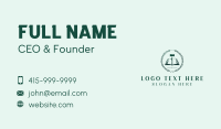 Judge Courthouse Gavel Business Card Design