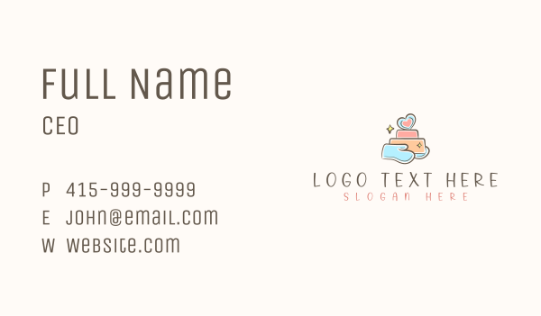 Cake Baking Mittens  Business Card Design Image Preview