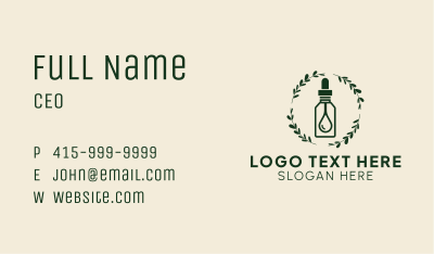 Herbal Essential Oil  Business Card Image Preview