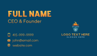 HVAC Flame Snowflake Business Card Image Preview