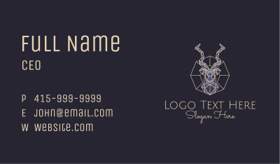 Geometric Antelope Bust Business Card Image Preview
