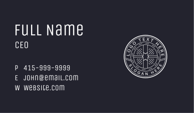 Hipster Auto Wheel Business Card Image Preview