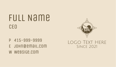 Brown Compass Camper Van Business Card Image Preview