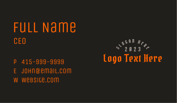 Generic Hipster Wordmark Business Card Design Image Preview