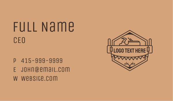 Woodworker Carpentry Saw Business Card Design Image Preview