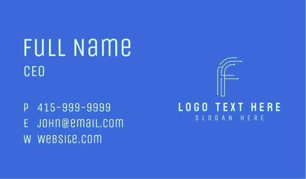 Tech Company Letter F Business Card Design Image Preview