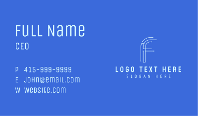 Tech Company Letter F Business Card Image Preview
