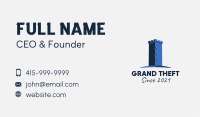 Blue Castle Tower  Business Card Image Preview