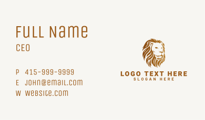 Animal Lion Wildlife Business Card Image Preview