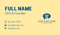 Blue Business Pillar Message Business Card Image Preview