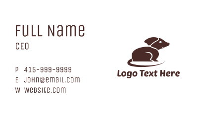 Brown Small Dog Business Card Image Preview