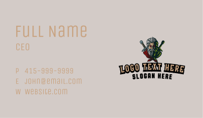 Old Swordsman Gaming Business Card Image Preview