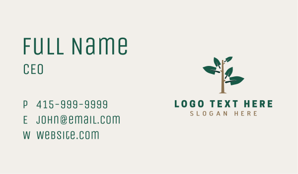 Trowel Tree Landscaping Business Card Design Image Preview