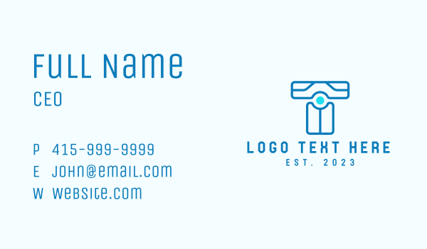 Modern Blue Letter T Business Card Design Image Preview