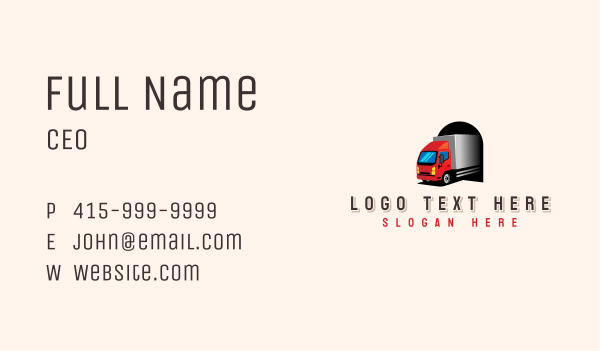 Truck Transport Delivery Business Card Design Image Preview