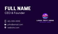 Mountain Night Lake Business Card Design