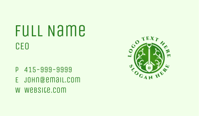 Gardening Shovel House Business Card Image Preview
