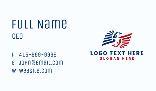 American Eagle Wings Business Card Design Image Preview