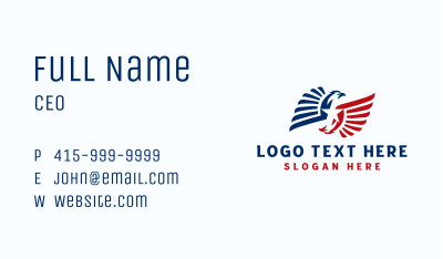 American Eagle Wings Business Card Image Preview