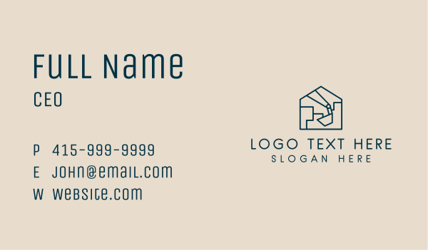 Construction Warehouse Business Card Design