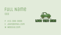 Green Cartoon Car Business Card Image Preview