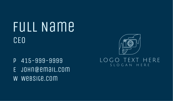 Photography Camera Hand Business Card Design Image Preview