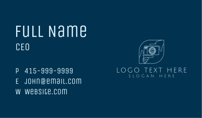 Photography Camera Hand Business Card Image Preview