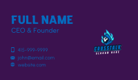 Fire Hooded Skeleton Mascot Business Card Image Preview