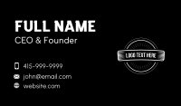 Black & White Retro Emblem Business Card Design