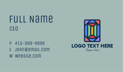 Polygonal Window Mosaic  Business Card Image Preview