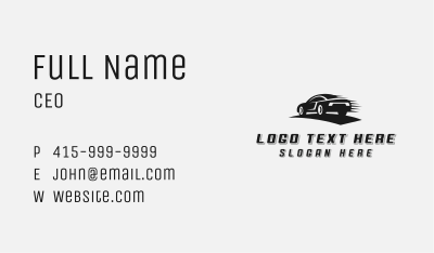 Fast Car Racing  Business Card Image Preview