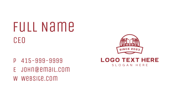 Logistics Trucking Distribution Business Card Design Image Preview