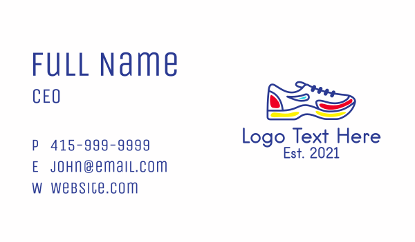 Running Jogging Shoes Business Card Design Image Preview