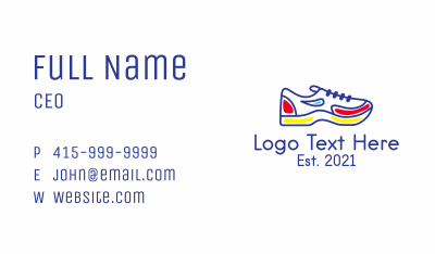 Running Jogging Shoes Business Card Image Preview