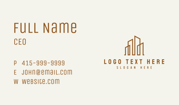 Luxury Hotel Building Business Card Design Image Preview