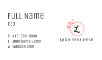 Fashion Heart Letter  Business Card Image Preview
