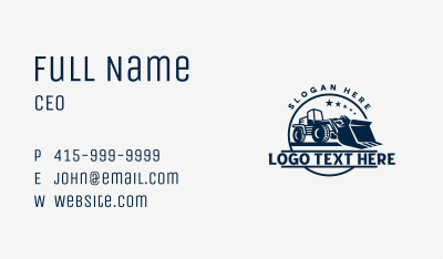 Construction Heavy Equipment Business Card Image Preview