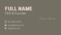 Script Handwriting Wordmark Business Card Image Preview