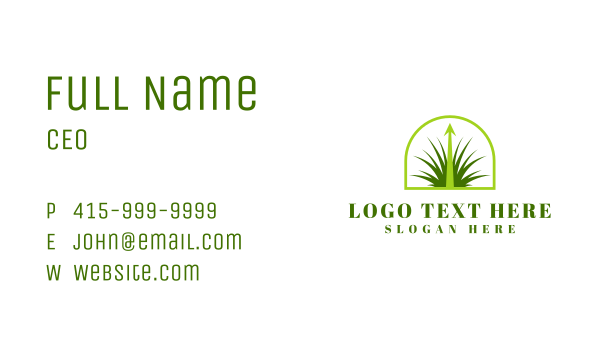 Lawn Grass Growth Business Card Design Image Preview