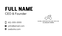 Silver Cyclist Bike  Business Card Image Preview