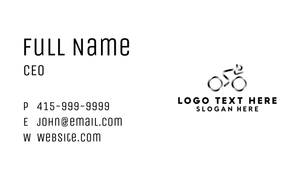 Silver Cyclist Bike  Business Card Design Image Preview