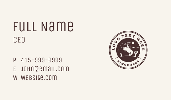 Cowboy Horse Rodeo Business Card Design Image Preview