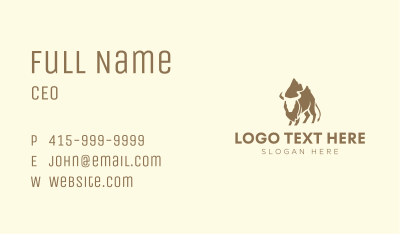 Wildlife Mountain Bison Business Card Image Preview