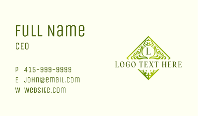 Deluxe Floral Ornament Business Card Image Preview